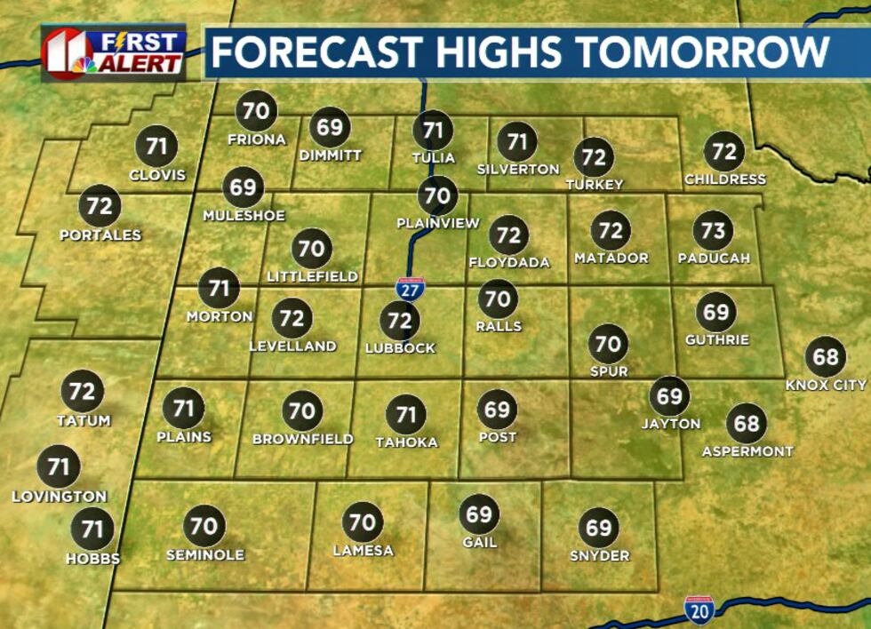 Expecting another chilly morning for the South Plains on Wednesday, but not as cold as Tuesday...