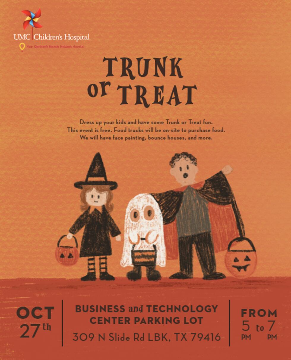 UMC Children's Hospital to host 1st annual Trunk or Treat event.