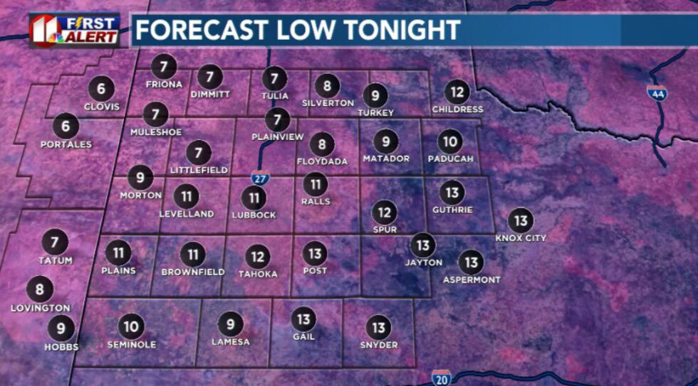Forecast lows