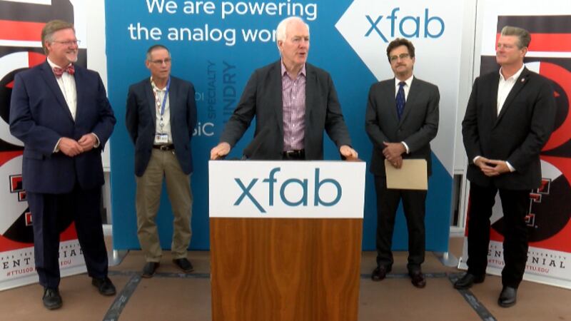 Sen. John Cornyn speaking at X-FAB