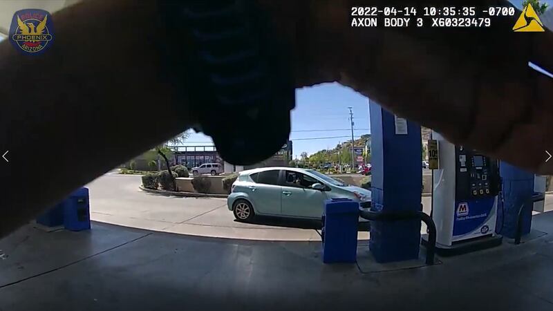 New bodycam video shows Phoenix Police Officer Denise Bruce-Jones getting shot at a gas...
