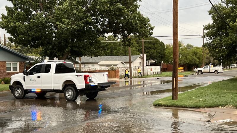 Water line leak near 54th and Elgin