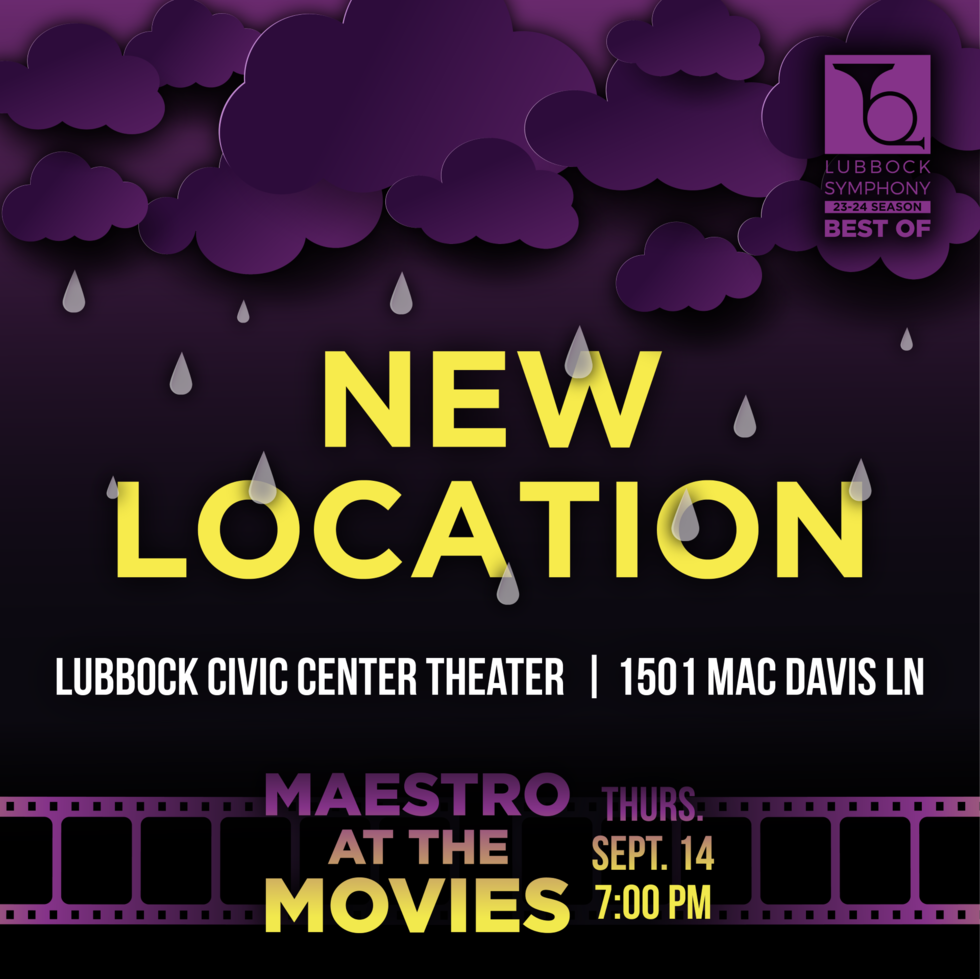 Due to the expected rain for the rest of the week, Lubbock Symphony Orchestra's 'Maestro at...