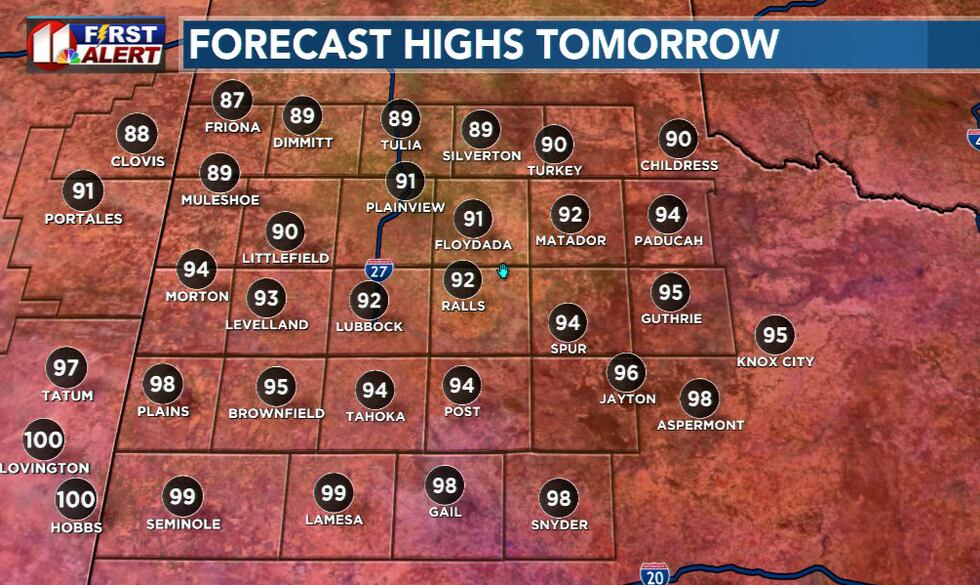 Clouds and a few sprinkles kept all the region cooler on Friday than computer models...