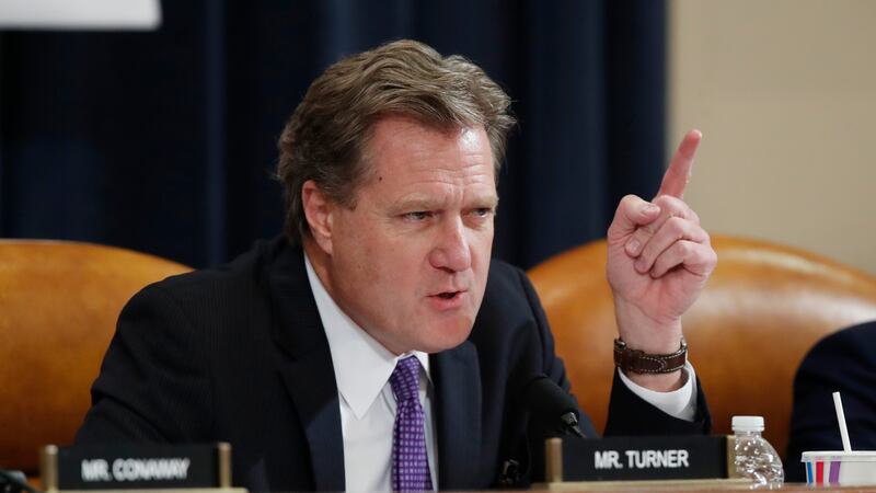 FILE - Rep. Mike Turner, R-Ohio, speaks during a House Intelligence Committee hearing on...