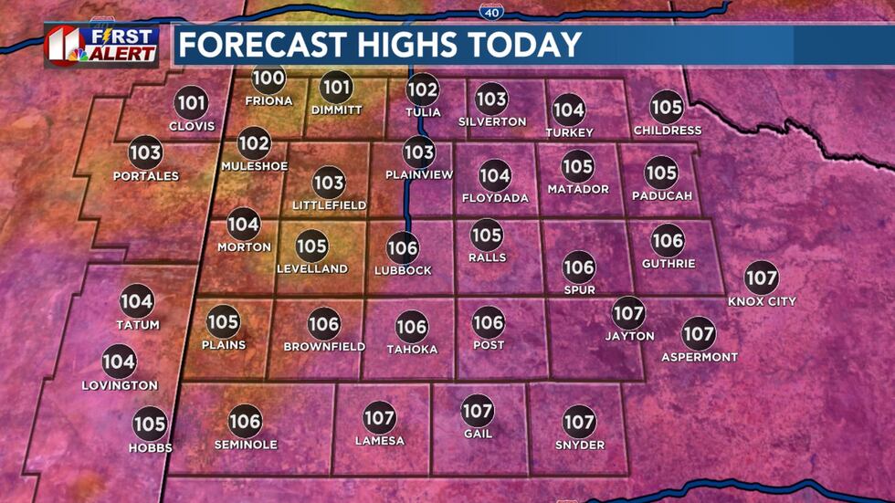 This will be another scorcher of a day. Also humid, with a chance of spotty storms and showers.