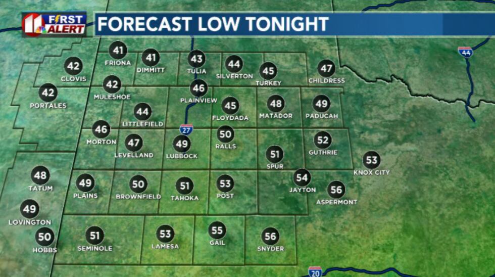 Overnight lows
